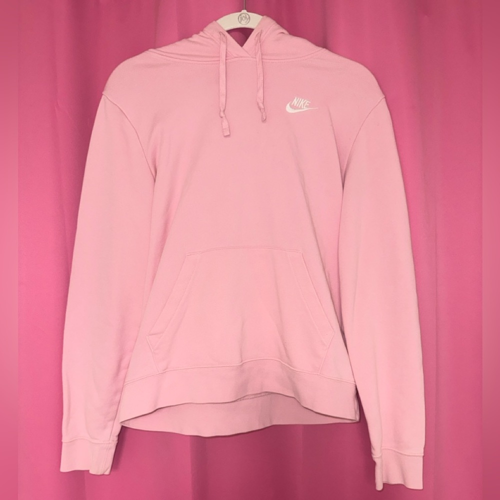 Nike women’s sportswear club fleece pullover hoodie Soft Pink